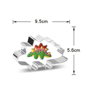8 St/Pack Utstickare Pepparkaksformar Dinosaurie med stensiler Collection B 8 PCS/Set Dinosaur Cookie Cutter with Stencils