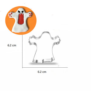 10st/Pack Halloween Utstickare Pepparkaksformar med stenciler Collection A
