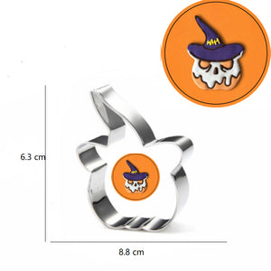 10st/Pack Halloween Utstickare Pepparkaksformar Pepparkaksform  med stenciler Collection B
