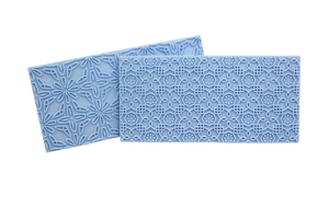 2 St/Pack Blomma Plast  Plastformer Fondant Tårtkant  2 PCS/Set Fondant Cake  Border Cupcake  Cookie Decroation Press Mold Mat Cake Decroation