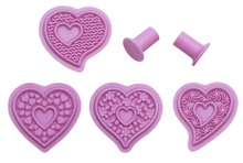 Ladda upp bild till gallerivisning, 4 St/Pack Stämpel Fondant Formar Hjärt 4 PCS/Set Heart Shape Fondant Cake  Cookie Cupcake Decoration Press Mold
