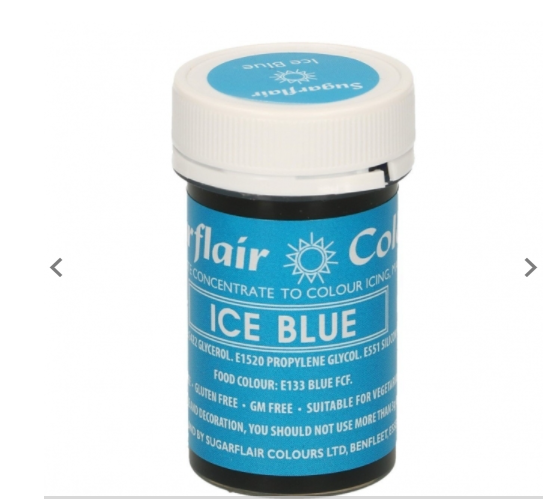 Sugarflair Pastafärger Isblå   Sugarflair  Ice Blue  Spectral Paste Concentrate Color 25g