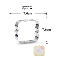 Ladda upp bild till gallerivisning, 3 St/Pack  Plakett Pepparskakform Utstickare Fyrkant 3 PCS/Set Square Plaque  Frame Cookie Cutter
