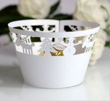 Ladda upp bild till gallerivisning, Laser Cut Lace Cupcake Liner Wrapper-Christmas  (12PCS/Bag)

