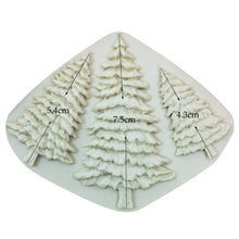 Ladda upp bild till gallerivisning, 3 i 1 Julgranar Silikonform Fondant Dekoration  3 in 1 Christmas Tree Silicone Mold Fondant Mold
