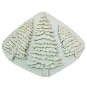 3 i 1 Julgranar Silikonform Fondant Dekoration  3 in 1 Christmas Tree Silicone Mold Fondant Mold
