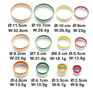 12 St/Pack Utstickare Runda -Färgstark Kant 12 PCS/Set Round Dough Cookie Pastry Cutter Fondant Cutter