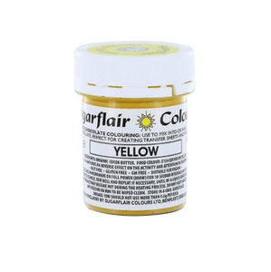 Sugarflair Chokladfärg  Gul  Sugarflair Yellow Chocolate Coca Butter Color-35g