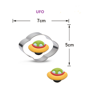7 St /Pack Utstickare med stenciler Fordon Bil  Kollektivtrafik  Motorcyle   UFO Pirat Skepp  Flyplan  Kryssningsfartyg