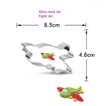 Ladda upp bild till gallerivisning, 7 St /Pack Utstickare med stenciler Fordon Bil Transport Roket  Helikopter Segelbåt  Collection B

