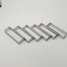 Ladda upp bild till gallerivisning, 6 St/Pack  Retangulär  Perforerad Tårtring   Retangular Perforated Tart Ring 100*30*20mm
