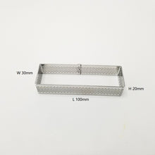 Ladda upp bild till gallerivisning, 6 St/Pack  Retangulär  Perforerad Tårtring   Retangular Perforated Tart Ring 100*30*20mm
