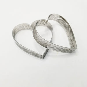 4 St/Pack Hjärta Perforerad Tårtring  Perforated  Heart Shape  Ring 140*35*20mm