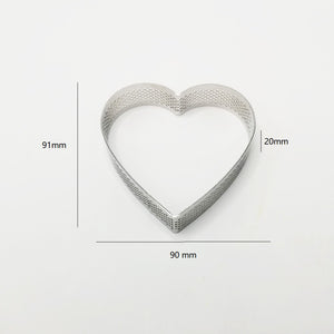 4 St/Pack Hjärta Perforerad Tårtring  Perforated  Heart Shape  Ring 140*35*20mm