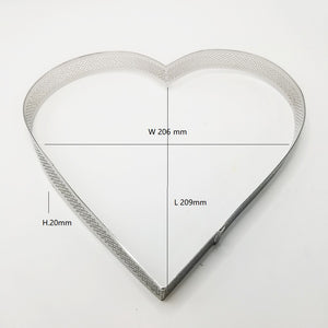 Hjärta Perforerad Tårtring   209 *206 *20mm 8 Inch Perforated Heart Shape Tart Ring  Mousse