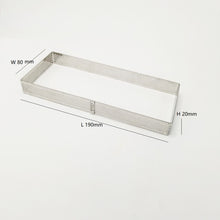 Ladda upp bild till gallerivisning, Retangulär Perforerad Paj Tårtring Retangular Perforated Tart Ring 190*80*20mm
