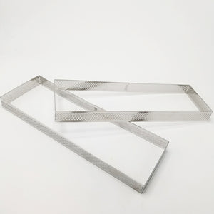Retangulär Perforerad Paj Tårtring  Retangular Perforated Tart Ring 250*80*20mm