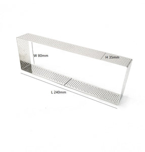 Retangulär Perforerad Paj Tårtring Retangular Perforated Tart Ring 240*80*35mm