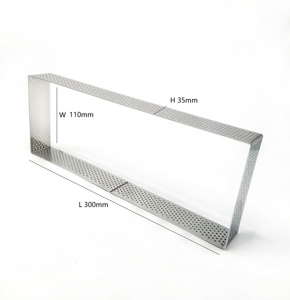 Retangulär Perforerad Tårtring Retangular Perforated Tart Ring Mousse  30*11*3.5cm
