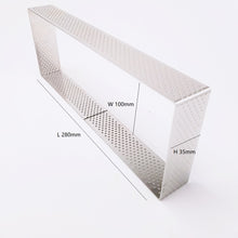 Ladda upp bild till gallerivisning, Retangulär Perforerad Paj Tårtring Retangular Perforated Tart Ring Mousse 280*100*35mm
