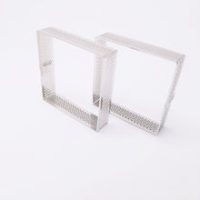 Ladda upp bild till gallerivisning, 2st Fyrkant  Perforerad Tårtring  8*8*2cm 2PCS Square Perforated Tart Ring
