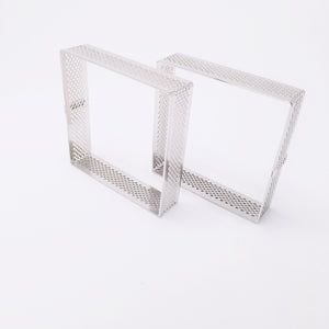 2st Fyrkant  Perforerad Tårtring  8*8*2cm 2PCS Square Perforated Tart Ring