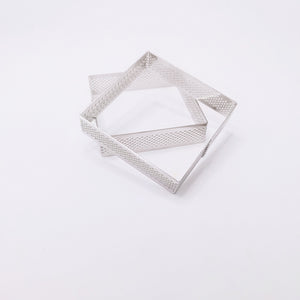 2st Fyrkant  Perforerad Tårtring  8*8*2cm 2PCS Square Perforated Tart Ring