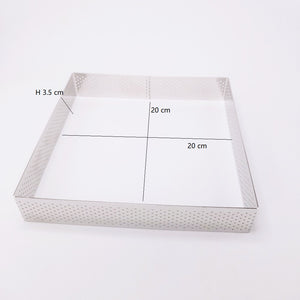 Fyrkant  Perforerad Paj Tårtring Pja Square Perforated Tart Pie Ring 20*20*3.5cm
