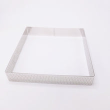 Ladda upp bild till gallerivisning, Fyrkant  Perforerad Paj Tårtring Pja Square Perforated Tart Pie Ring 20*20*3.5cm
