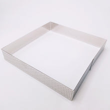Ladda upp bild till gallerivisning, Fyrkant  Perforerad Paj Tårtring Pja Square Perforated Tart Pie Ring 20*20*3.5cm
