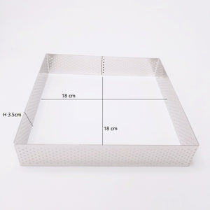 Fyrkant  Perforerad Paj Tårtring  Pja Square Perforated Tart Pie Ring 18*18*3.5cm