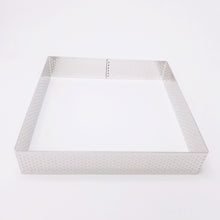 Ladda upp bild till gallerivisning, Fyrkant  Perforerad Paj Tårtring  Pja Square Perforated Tart Pie Ring 18*18*3.5cm

