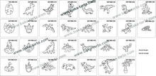 Ladda upp bild till gallerivisning, 8 st/Pack Utstickare Pepparkaksformar Dinosaurie med stensiler  Collection C 8 PCS/Set Dinosaur Cookie Cutter Colletion C
