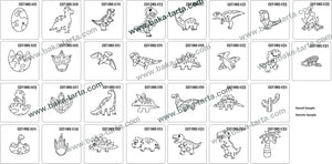 8 st/Pack Utstickare Pepparkaksformar Dinosaurie med stensiler  Collection C 8 PCS/Set Dinosaur Cookie Cutter Colletion C