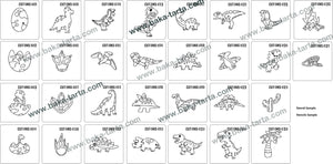 8 St/Pack Utstickare Pepparkaksformar Dinosaurie med stensiler Collection D 8PCS/Set Dinosaur Cookie Cutter with Stencils