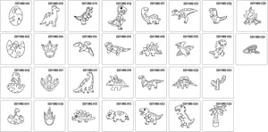 8 St/Pack Utstickare Pepparkaksformar Dinosaurie med stensiler Collection A 8 PCS/Set Dinosaur Cookie Cutter with Stencils