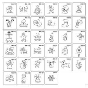 9st/Pack Jul Utstickare Pepparkaksformar med stenciler Collection A 9 Pcs/Set Xmas Christmas Cookie Cutter Colletion A