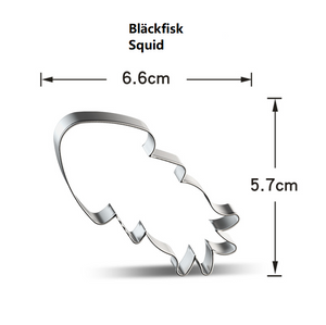 9 St/Pack Utstickare Havsdjur Fisk Collection  A  9 St/Pack Ocean Animal Fish  Cookie Cutter  Collection A