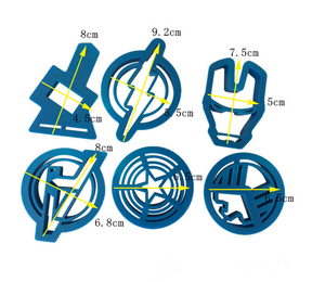 6 St/Pack Avengers Utstickare Fondant  6 PCS/Set  Avengers Fondant  Cookie Cutter