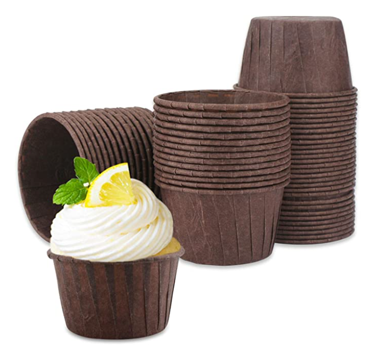50 St/Pack Muffinsformar Brun 50 PCS/Box Lamination Baking Cup